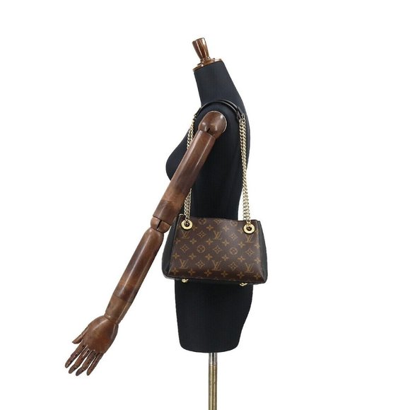 Surene BB Monogram Canvas Black Chain Shoulder Bag - Picture 9 of 9